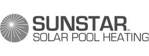 Sunstar Solar Pool Heating logo in grayscale